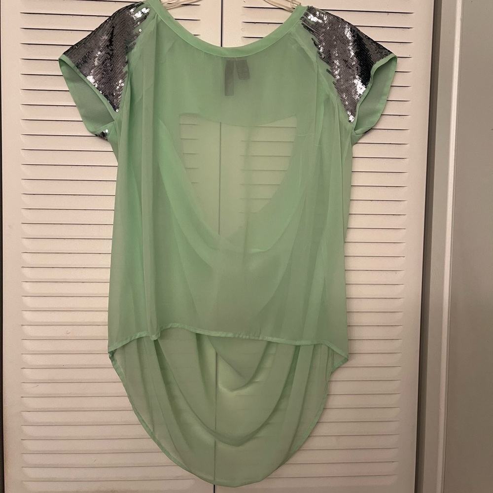 Sheer See-Through Blouse
